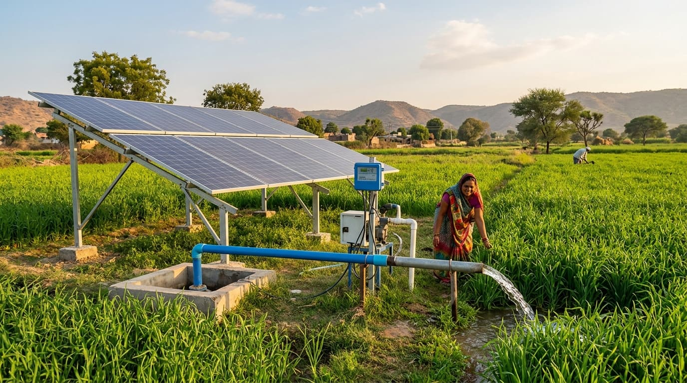 Kisan ke khet mein solar ki taakat
